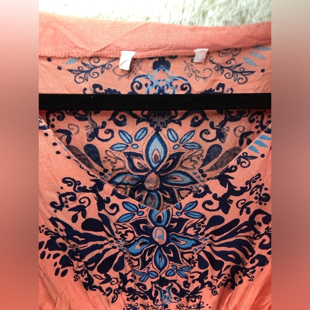 VENUS Coral and Navy Swim Coverup NWOT - Picture 4 of 15